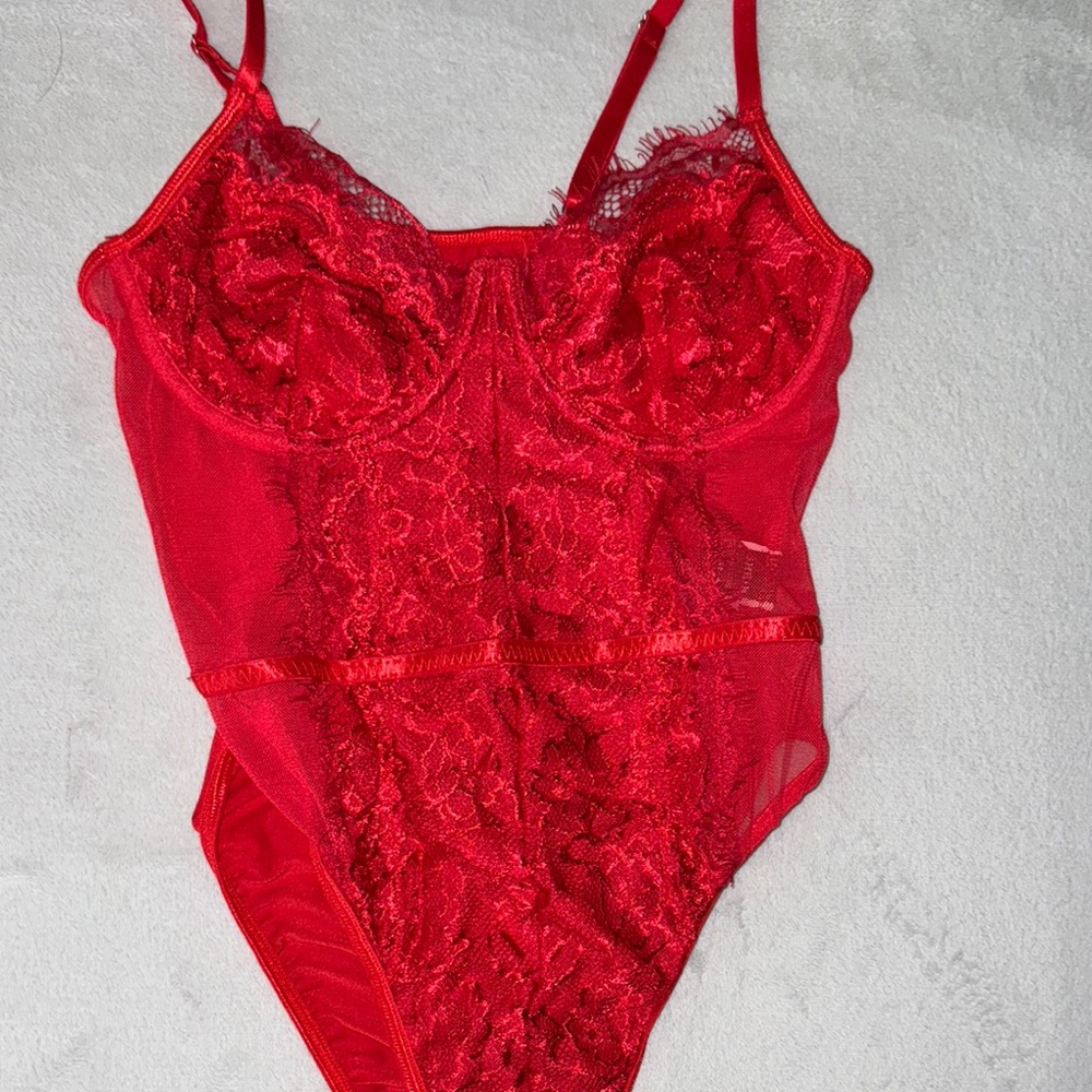 Red Lace Bodysuit